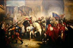 Entry of Charles VIII (1470-98) into Florence in 1494 (oil on canvas) 16th