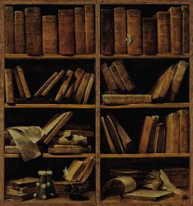 Trompe l'Oeil of a Bookcase 1710-20