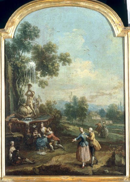 G.Zais, Liebespaare an einem Brunnen von Giuseppe Zais