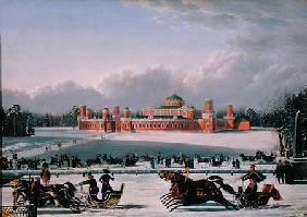 Sleigh Race at the Petrovsky Park in Moscow 1848