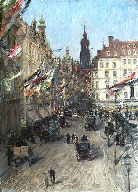 Blick vom Altmarkt zur Schlossstrasse 1890