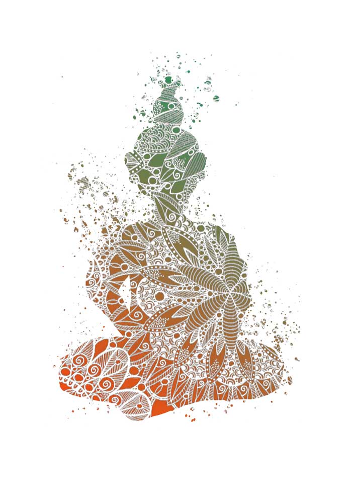 Buddha Mandala Silhouette von Sebastian  Grafmann