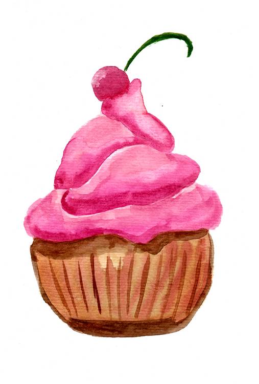 Pink Cherry Cupcake von Sebastian  Grafmann