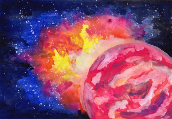 Pink Planet Explosion von Sebastian  Grafmann