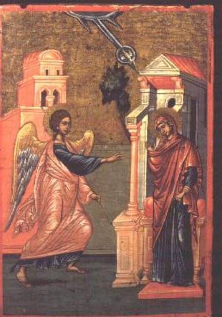 Annunciation, Greek icon von Greek School