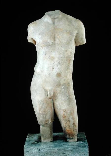Nude male torso von Greek School