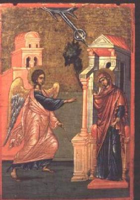 Annunciation, Greek icon late 17th