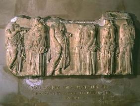 Organisers and ergastines (peplos-bearers), section of the Great Panathenaic procession from the eas c.442-438