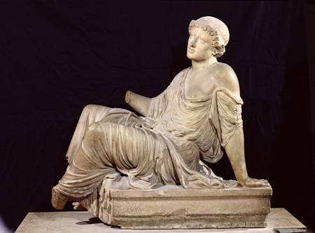 Woman seated on a altar, 'The Supplicant Barberini' von Greek School