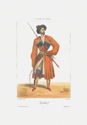Ein Kabardiner (Aus: Scenes, paysages, meurs et costumes du Caucase) 1840
