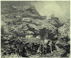 Gebirgspass bei Achatl in Dagestan 1847