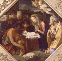 Die Anbetung des Christkindes durch die Hirten von Guido Reni