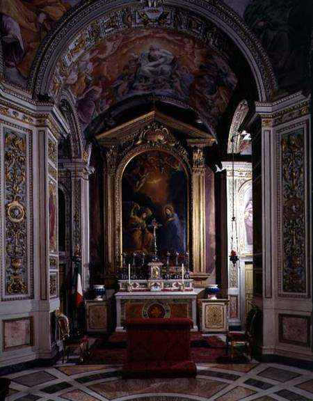 The 'Cappella dell'Annunciata' (Chapel of the Annunciation) designed by Flaminio Ponzio (c.1560-1613 von Guido Reni