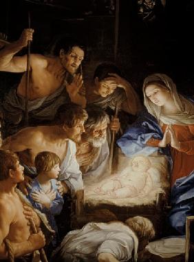 The Adoration of the Shepherds, detail of the group surrounding Jesus 17.jhd