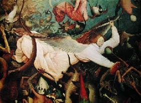 The Fall of the Rebel Angels, detail of the angel on the left hand side 1562