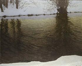 Winterabend am Fluss 1907