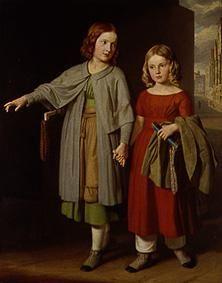 Die Töchter des Malers auf dem Schulweg 1851