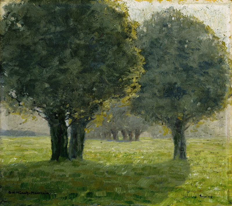 Baumgruppe im Sonnendunst. von Gustav Heinrich Münch-Mannheim