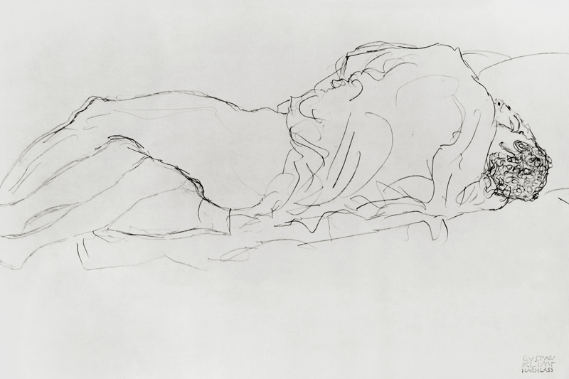 Couple in Bed von Gustav Klimt