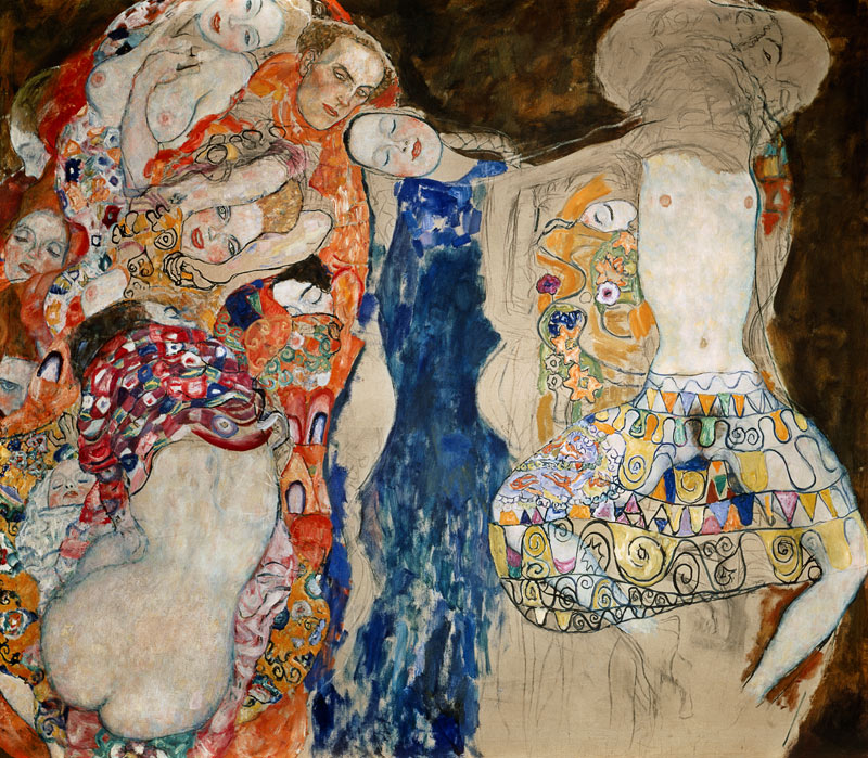 Die Braut (bild unvollendet) von Gustav Klimt