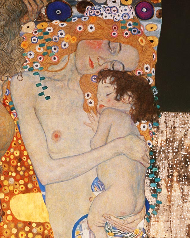 Detail aus "Die drei Lebensalter" von Gustav Klimt