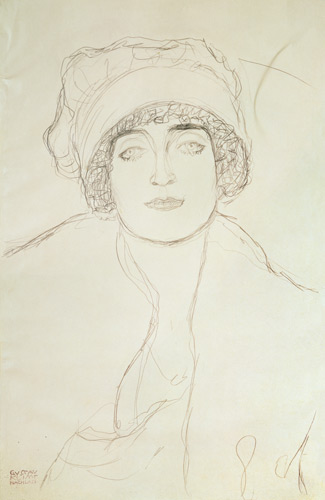 Portrait einer jungen Frau von Gustav Klimt