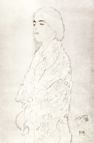 Standing Robed Lady von Gustav Klimt