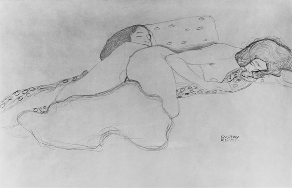 Two Women Asleep von Gustav Klimt