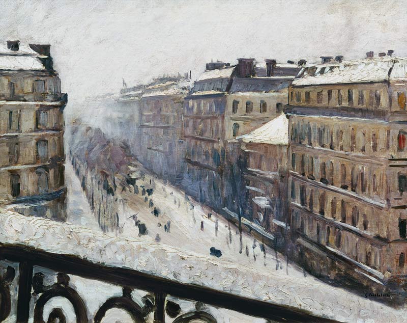 Boulevard Haussmann in the Snow von Gustave Caillebotte
