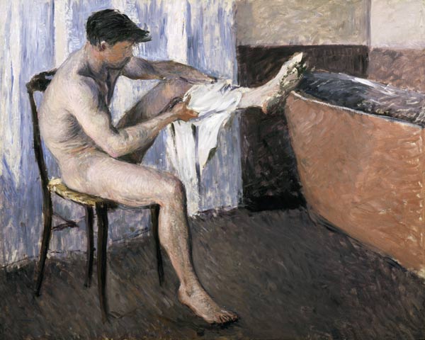 Man drying his leg von Gustave Caillebotte