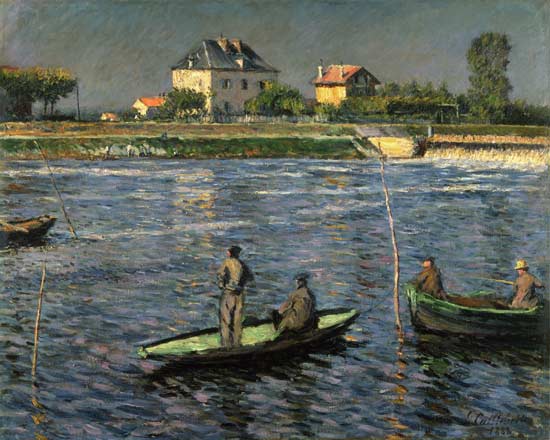 Fischerboote auf der Seine von Gustave Caillebotte