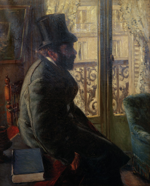 Mann mit Zylinderhut von Gustave Caillebotte