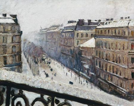 Boulevard Haussmann in the Snow 1879