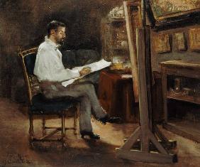 The Artist Morot in his Studio c.1874