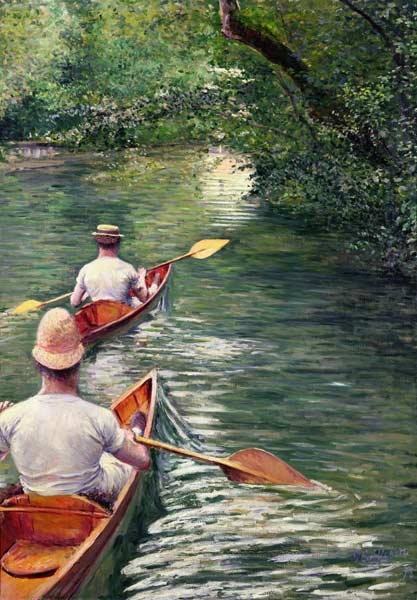 The Canoes, 1878 (oil on canvas) von Gustave Caillebotte