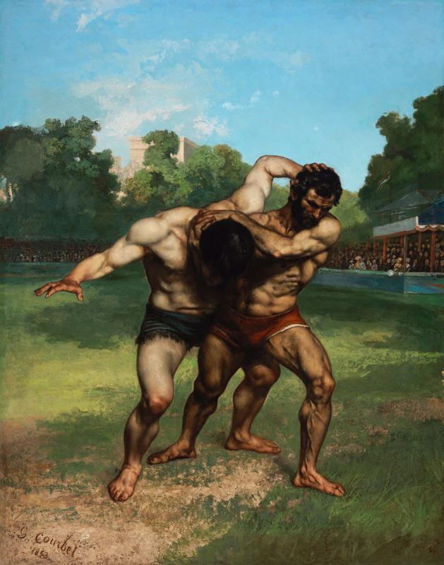 Die Ringer von Gustave Courbet