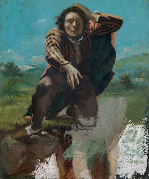 Selbstbildnis am Abgrund von Gustave Courbet