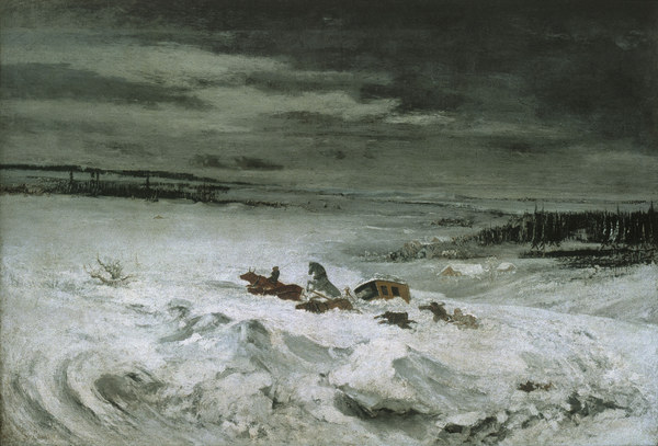 Der Untergang im Schnee von Gustave Courbet