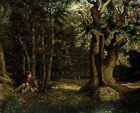 Im Wald von Fontainebleau mit der Béranger-Eiche von Gustave Courbet