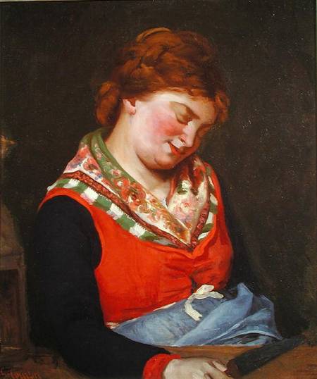 Peasant Woman Sleeping von Gustave Courbet