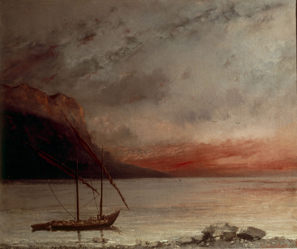 Sonnenuntergang am Genfer See von Gustave Courbet