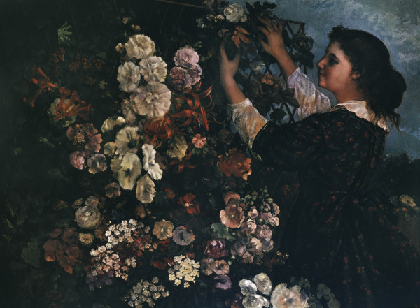 Spalierblumen von Gustave Courbet
