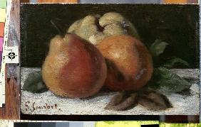 Stillleben mit Apfel, Birne und Orange Um 1871-72