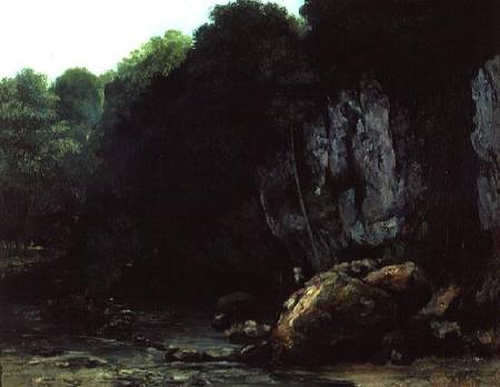 The Stream from the Black Cavern von Gustave Courbet