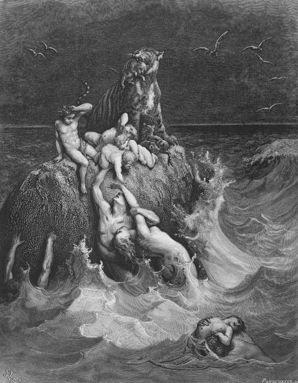 Die Sintflut (Illustration für die Bibel) von Gustave Doré