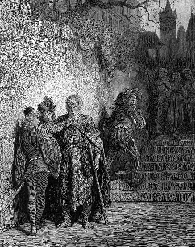 The Wedding Guest being detained the Ancient Mariner, opening scene of ''The Rime of the Ancient Mar von Gustave Doré