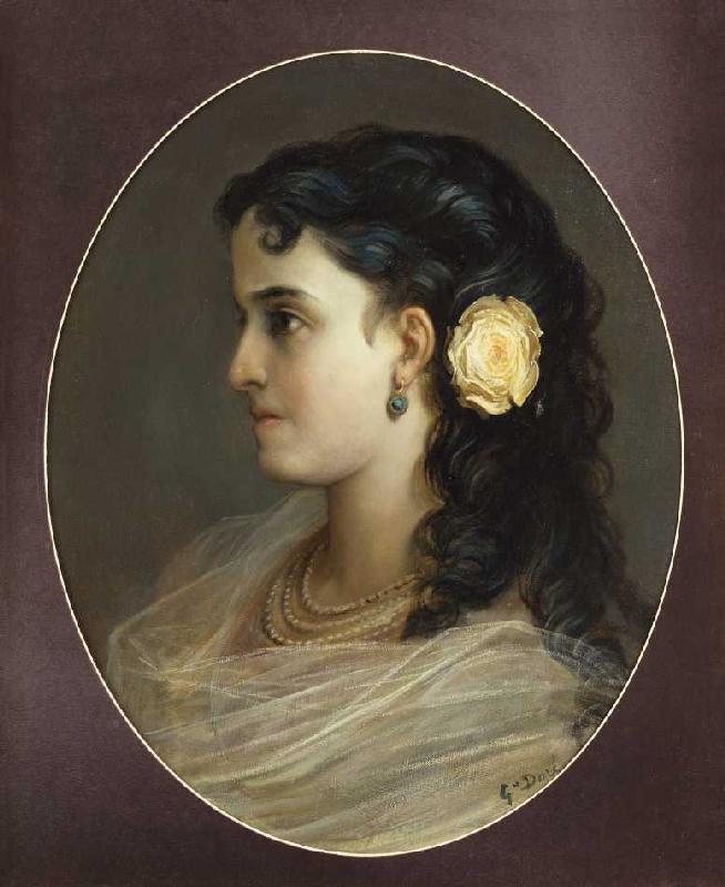 Adelina Patti (weibliches Brustbildnis). von Gustave Doré