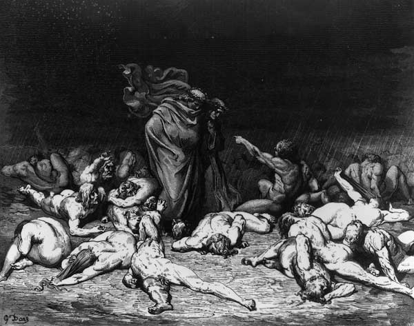 Dante and Virgil in Hell, illustration from ''The Divine Comedy'' von Gustave Doré