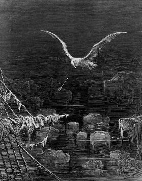 The albatross is shot by the Mariner, scene from ''The Rime of the Ancient Mariner''S.T. Coleridge, 