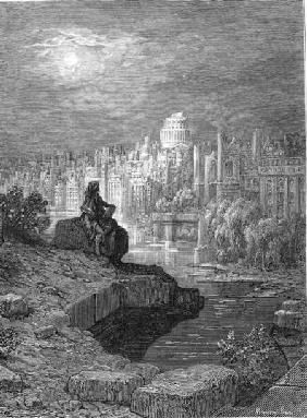 'The New Zealander' illustration from 'London: a Pilgrimage' by Blanchard Jerrold 1872